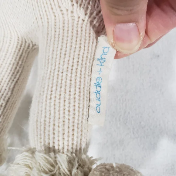 CUDDLE + KIND Handmade Cream Stella The Polar Bear Hand Knit Cotton Stuffy 16" - Picture 8 of 11